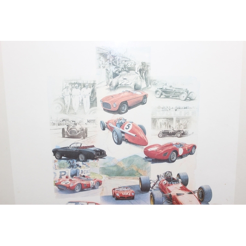 420 - Signed limited edition Ferrari print, framed and glazed