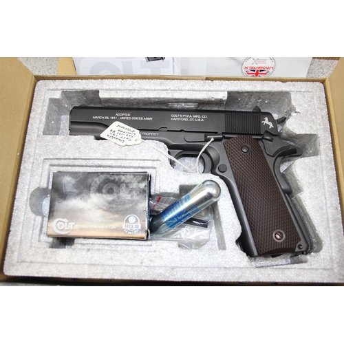 1431 - A limited edition Umarex A Colt 1911 AI CO2 Pistol, 4,5mm (.177) calibre. In original box with instr... 