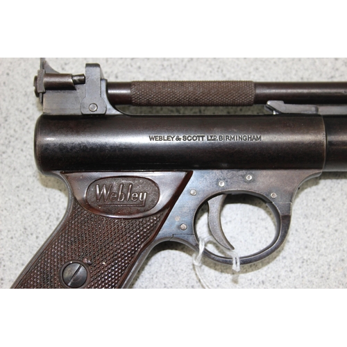 1432 - Webley Premier .22 air pistol, series E, batch number 145, in later slip case