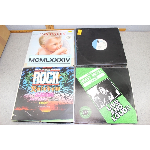 660 - Qty of assorted vinyl records to inc Iron Maiden, Robert Plant, Deep Purple, UFO, Bernie Marsden fro... 