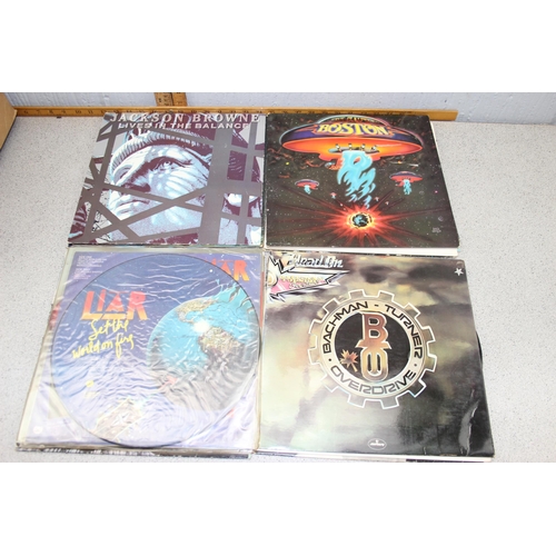 660 - Qty of assorted vinyl records to inc Iron Maiden, Robert Plant, Deep Purple, UFO, Bernie Marsden fro... 