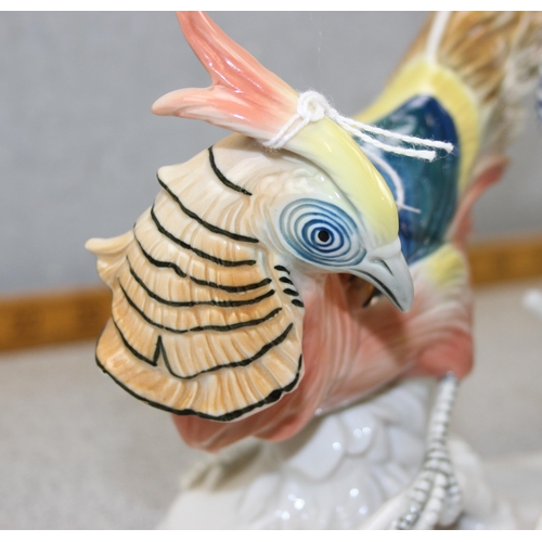 1604 - Karl Ens porcelain model of a pair of golden pheasants