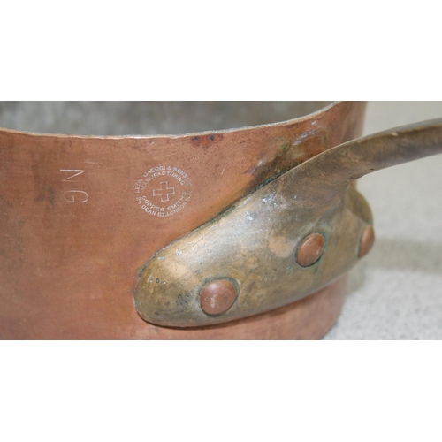 1762 - 3 vintage copper saucepans