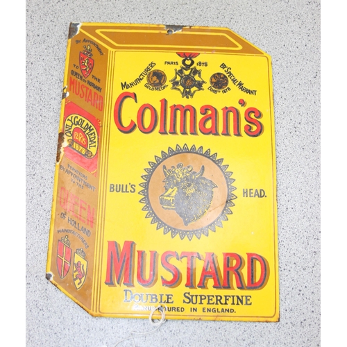 430 - 2 reproduction enamel signs, Swan Vesta & Coleman's Mustard