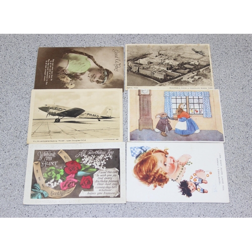 574 - Qty of assorted antique and vintage postcards, some interesting scenes