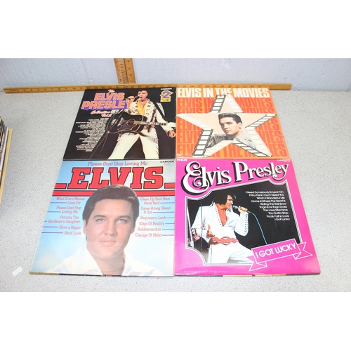 672 - Box of assorted Elvis Presley LP vinyl records, approx 38 in total