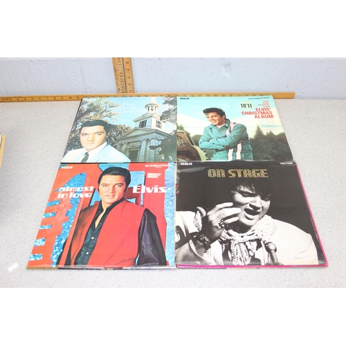 672 - Box of assorted Elvis Presley LP vinyl records, approx 38 in total