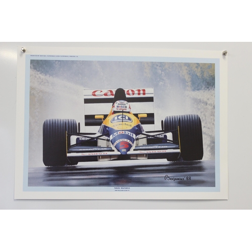 436 - 8 assorted Sports Seen prints of F1 cars after Benjamins