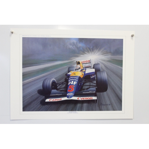 436 - 8 assorted Sports Seen prints of F1 cars after Benjamins