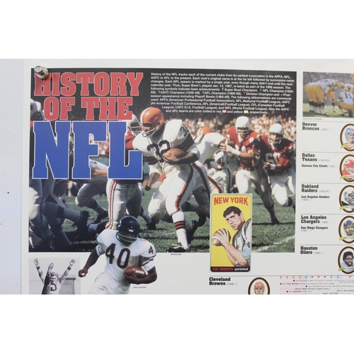 437 - History of the NFL, 2 large 1990's Vanguard Sports posters