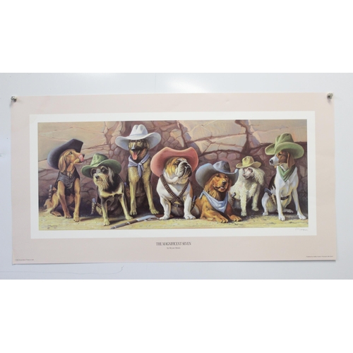 444 - 3 good quality American Giclee prints of animals to include examples by Nancy Howe, Bryan Moon & Dar... 