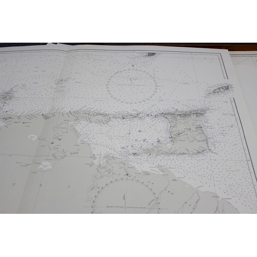 455 - 45 assorted Admiralty charts, mainly 1970's, UK and World