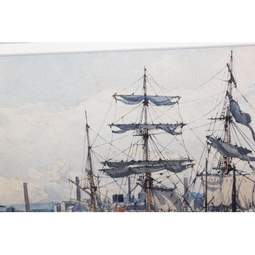 457 - Claude Graham Muncaster RWS, RBA, SMA, ROI (British 1903-1974), Drying Sails at Rochester, pencil, p... 