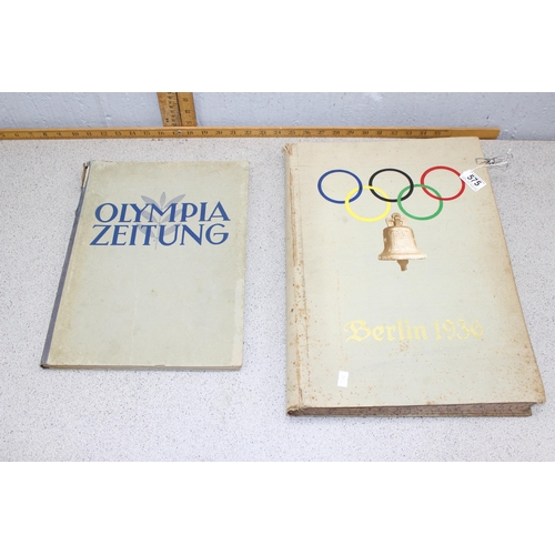 575 - 2 books containing copies of Olympia Zeitung mostly relating to Berlin 1936 Olympics