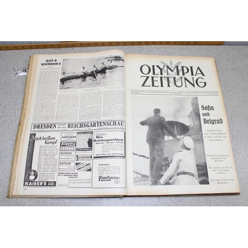 575 - 2 books containing copies of Olympia Zeitung mostly relating to Berlin 1936 Olympics