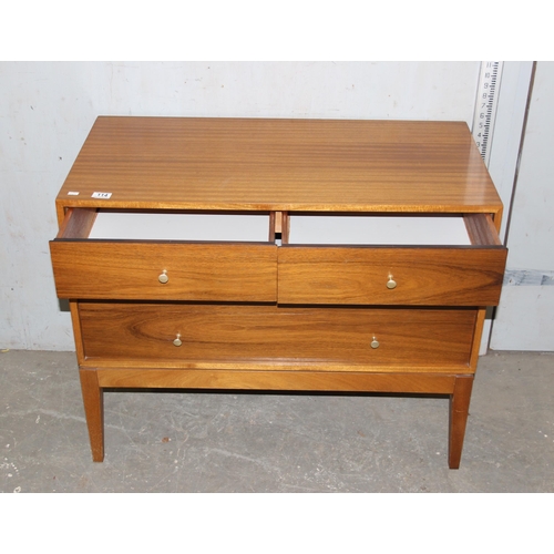 114 - Retro 2 over 2 chest of drawers, unmarked