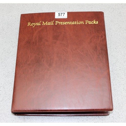 577 - Royal Mail presentation packs in album 1/4