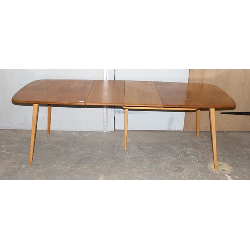 137 - Blonde Ercol Windsor extending plank dining table, 152cm long, 224cm fully extended