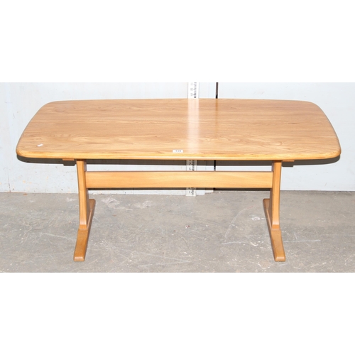 139 - Blonde Ercol Windsor large coffee table, approx length 128cm