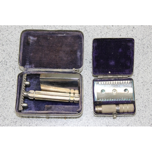 1658 - Qty of assorted vintage razors and shaving items etc