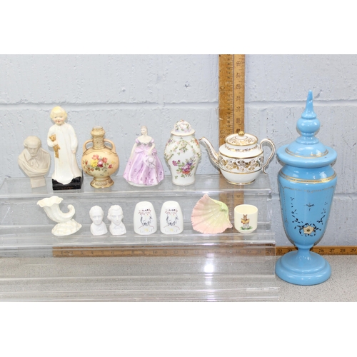 1778 - Qty of interesting antique and later ceramics to inc Worcester, Doulton, Picasso designed salt and p... 