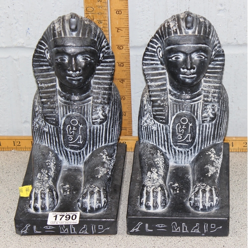 1790 - Pair of Egyptian Sphinx style book ends