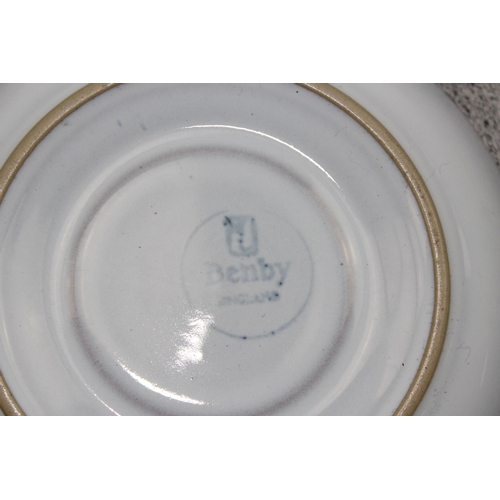 1794 - Retro Denby dinner & tea service with crock pots, plates, tea & coffee cups