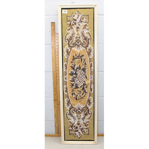 458 - A large Victorian framed beadwork panel, approx 114cm long