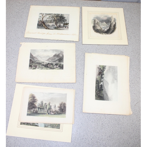 466 - Folio of assorted artworks, mainly originals to inc watercolours, pencil sketches, various hands