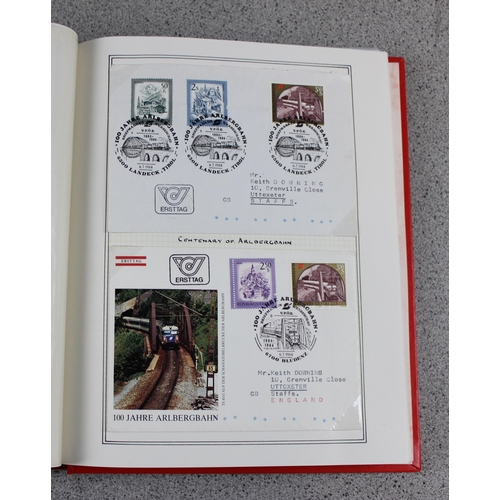 582 - Qty of European FDC stamps in Stanley Gibbons Senator album