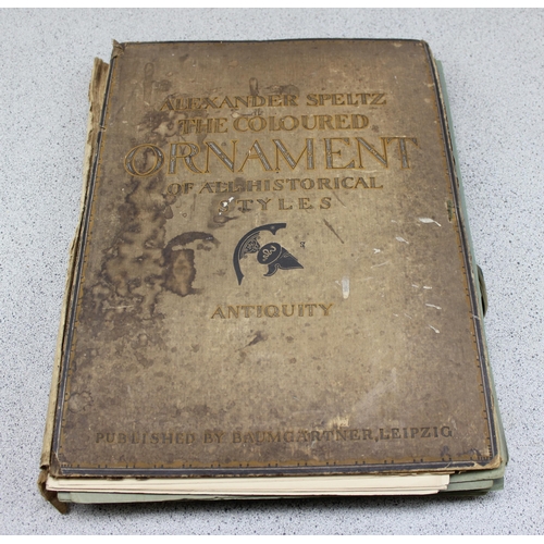 588 - Qty of assorted art books to inc Frank Brangwyn & Speltz, Alexander; THE COLOURED ORNAMENT OF ALL HI... 