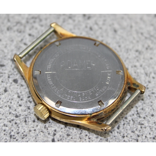 1327 - Vintage gold plated Roamer Popular men's wrist watch