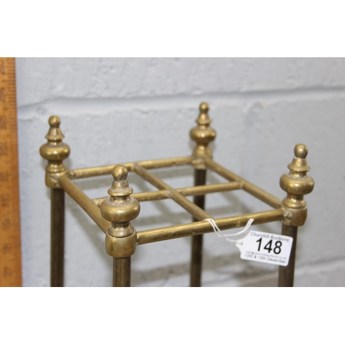 148 - Antique heavy brass stick or umbrella stand