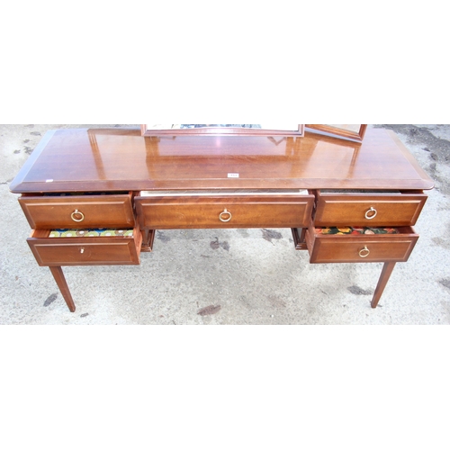 153 - Stag dressing table with triple mirror