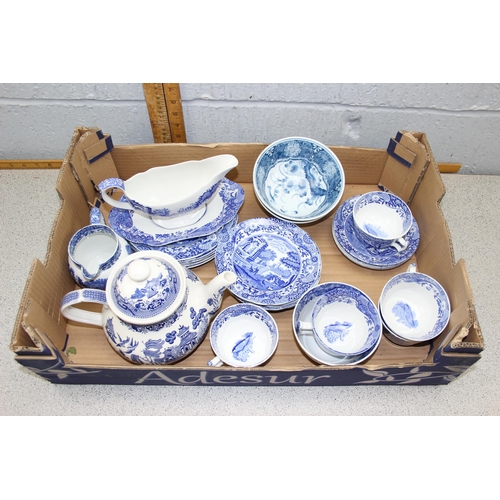 1830 - Qty of blue & white china to include Copeland Spode