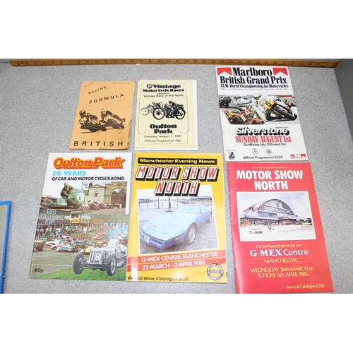 767 - Qty of vintage motor sport programs & ephemera