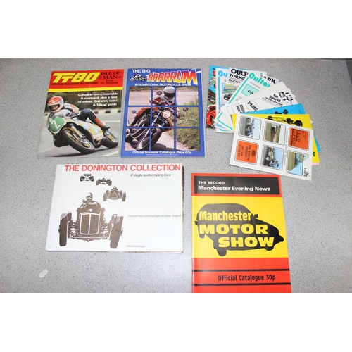 767 - Qty of vintage motor sport programs & ephemera