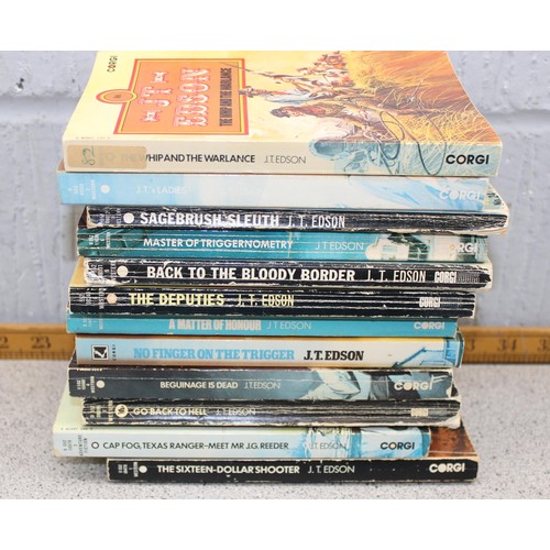 560 - Large qty of vintage paperback books mainly by J.T Edson