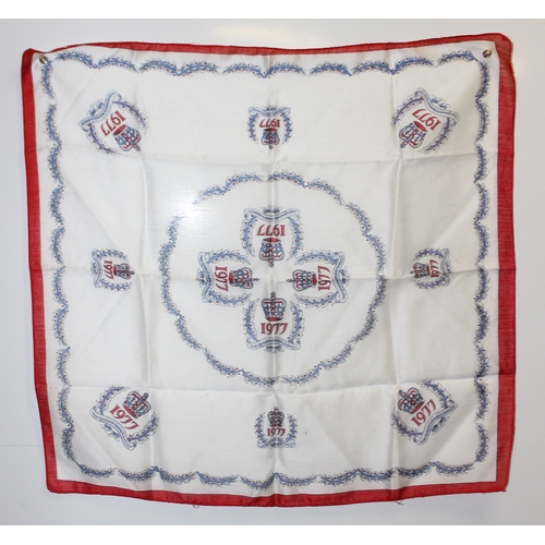 229X - Vintage silk scarf of Queen Elizabeth's 25th Jubilee