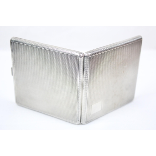 1052 - An Art Deco period silver compact, Birmingham 1946 by John Henry Wynn, approx 95g gross