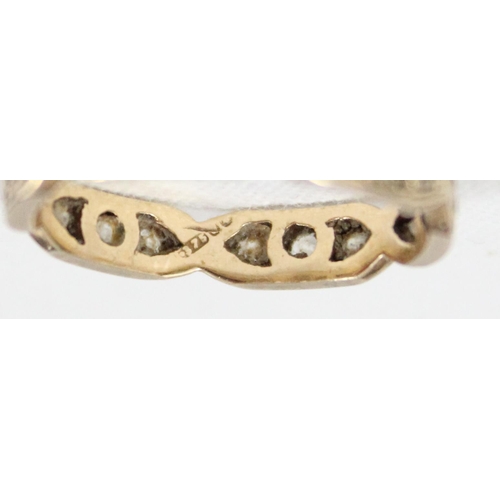 1119 - 9ct gold and diamond eternity ring, approx size M, approx 1.75g gross