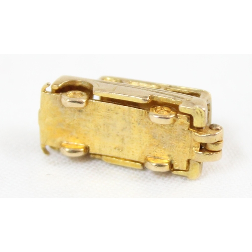 1135 - 9ct gold charm of a camper van with opening interior, Birmingham 1963, approx 4.44g gross