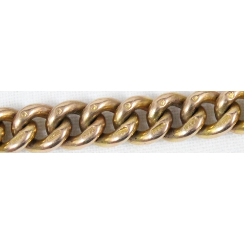 1145 - 9ct gold chain link padlock bracelet, Birmingham 1963, approx 29.03g gross