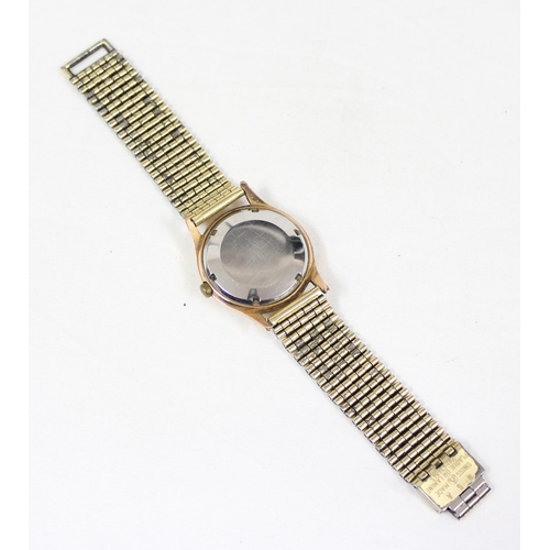 1322 - A vintage Rone wristwatch in gold plated case with NSA strap and another spare NSA strap, in origina... 