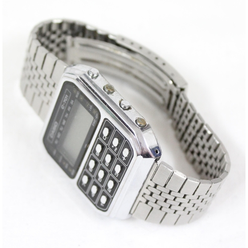 1326 - A retro Casio 133 C-701 calculator watch with stainless steel strap