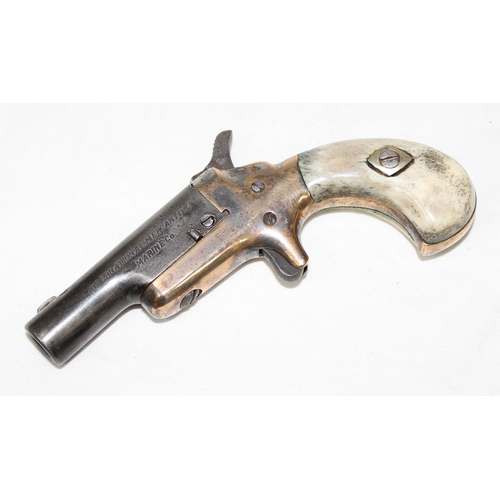 1437 - Of Titanic interest, a .41 calibre Colt Derringer pistol with barrel inscribed International Mercant... 