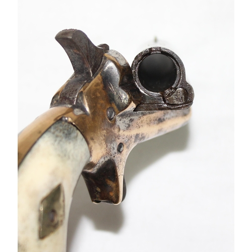 1437 - Of Titanic interest, a .41 calibre Colt Derringer pistol with barrel inscribed International Mercant... 