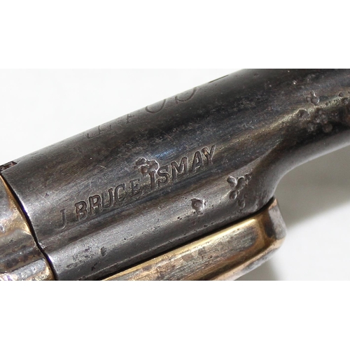 1437 - Of Titanic interest, a .41 calibre Colt Derringer pistol with barrel inscribed International Mercant... 