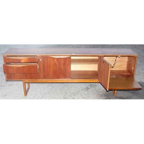 154 - Mid-century 3 draw 3 cupboard retro sideboard by Stonehill Furniture