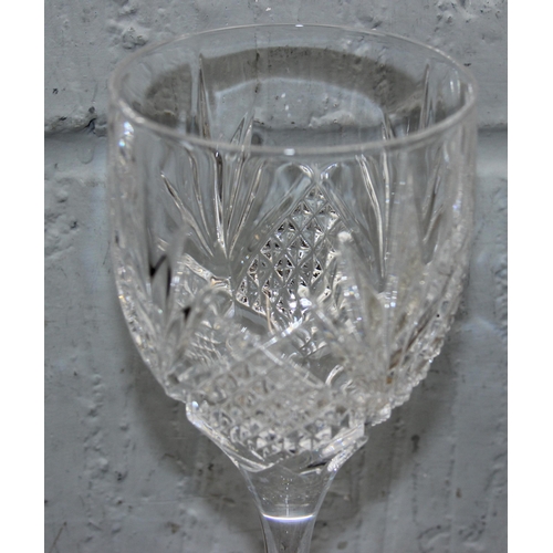 1852 - 2 sets of 4 crystal wine glasses